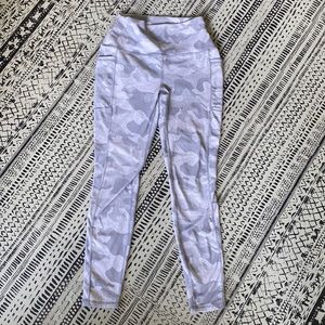 White camouflage leggings